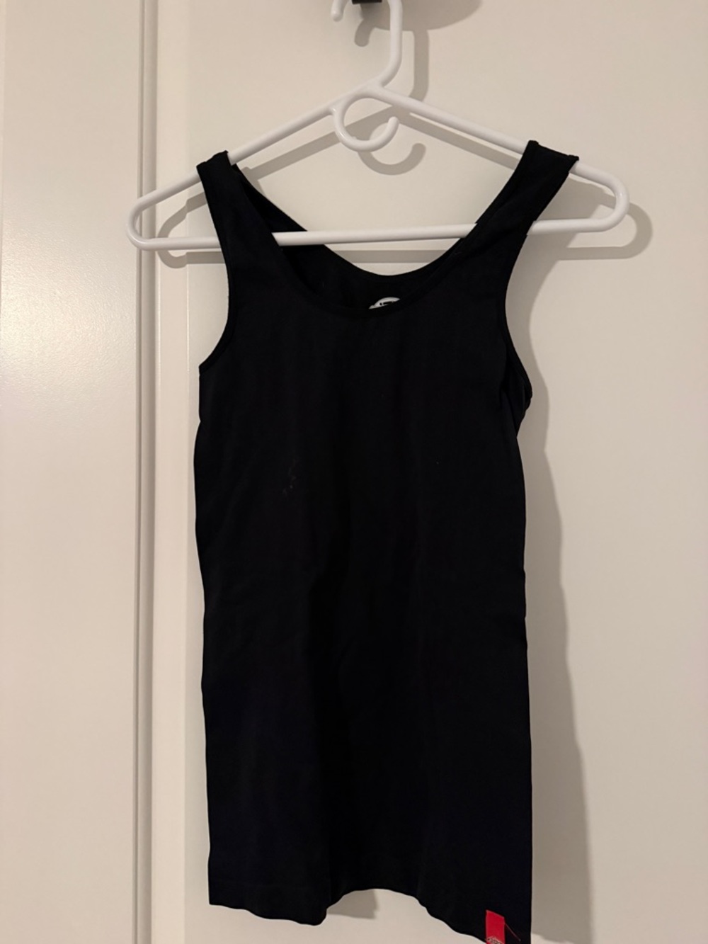 Dickies Black Top with Red Logo Tab, never worn, stretch, size small